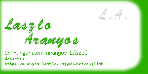 laszlo aranyos business card