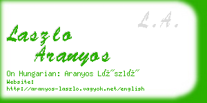 laszlo aranyos business card